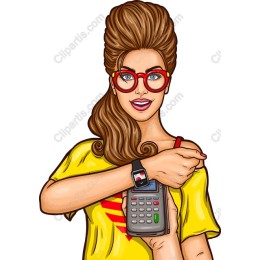 Retro Chic - Stylish Tech Savvy Woman