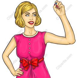 Charming Stylish Woman in Pink Dress