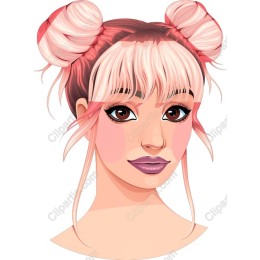 Charming Portrait of a Young Woman in Stylish Hairdo