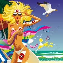 Vibrant Summer Beach