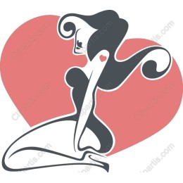 Elegant Woman in Heart