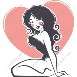 Vintage Glamour Pin-Up Girl