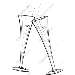 Clinking Champagne Flutes