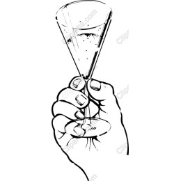 Cheers with a Champagne Glass
