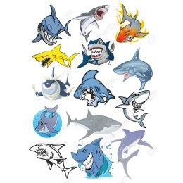 Shark Frenzy: Cartoon Shark Bundle