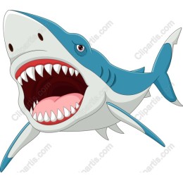 Playful Cartoon Shark