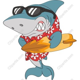 Cool Surfing Shark