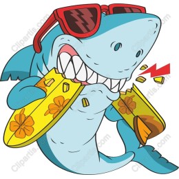 Chillin' Shark Clipart