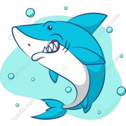 Playful Cartoon Shark