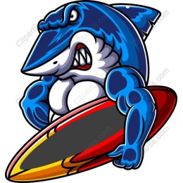 Fierce Muscular Shark Surfing