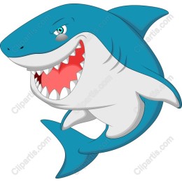 Playful Cartoon Shark