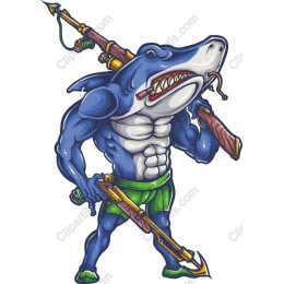 Muscular Shark Warrior