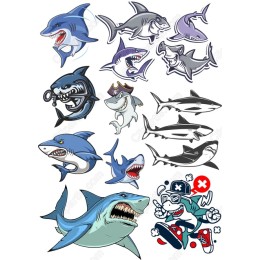  Shark Clipart Bundle