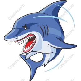 Vibrant Blue Shark