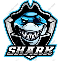 Fierce Shark Pirate Mascot
