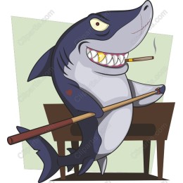 Playful Cartoon Shark
