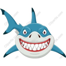 Playful Cartoon Shark