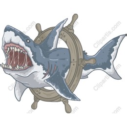 Shark Through Wheel - Nautical work