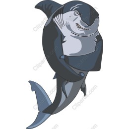 Playful Cartoon Shark