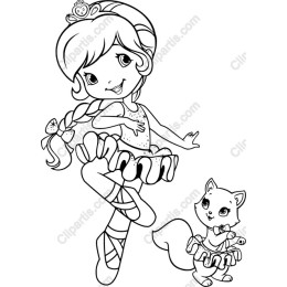 Charming Ballet Dancer and Playful Fox