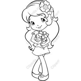 Charming Girl with Flower