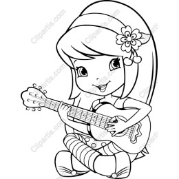Cute Girl with Guitar