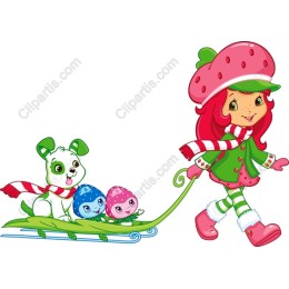 Whimsical Strawberry Sledding Adventure