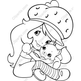 Playful Girl with Adorable Pet Drawing