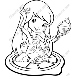Whimsical Lemon Slice Girl