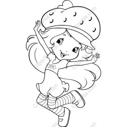 Joyful Strawberry Hat Girl