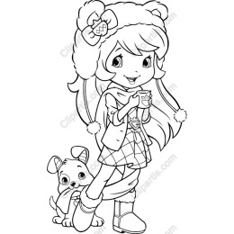 Winter Girl and Puppy