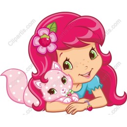 Charming Girl and Kitten