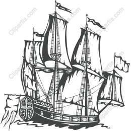 Classic Sailing Ship Vintage