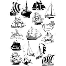 Nautical s: Sail Away Clipart Set