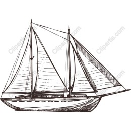 Elegant Hand-Drawn Sailboat