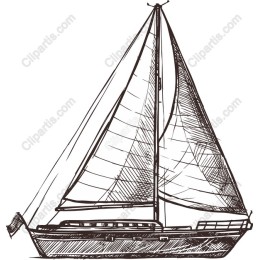Classic Hand-Drawn Sailboat