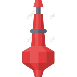 Red Geometric Spire