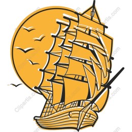 Majestic Ship Under Moonlight
