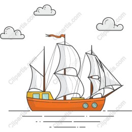 Vibrant Sailing Ship