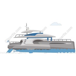 Modern Trimaran Yacht