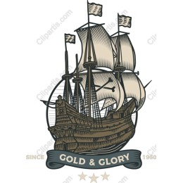 Gold & Glory Classic Sailing Ship