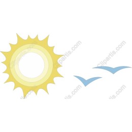Radiant Sun and Birds