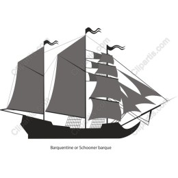 Nautical Barquentine/Schooner