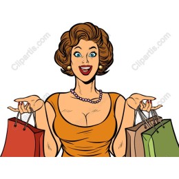 Vibrant Shopping Woman