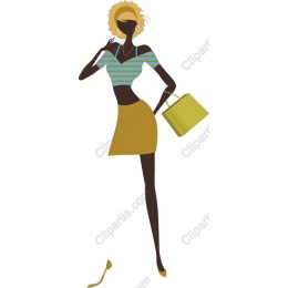 Chic Fashion - Stylish Woman with Shopping Bag