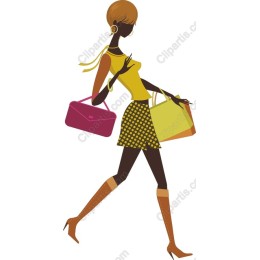 Chic Fashionista with Shopping Bags