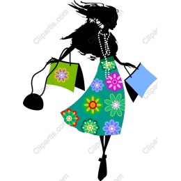 Fashionable Woman in Floral Dress