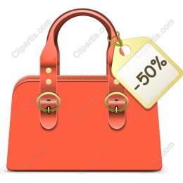 Elegant Coral Handbag with Sale Tag