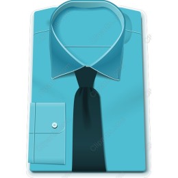 Elegant Blue Shirt with Tie
