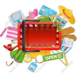 Colorful Shopping Basket